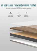 Cụm bàn làm việc 4 người LBV67.2 240x120 - Vân gỗ đậm