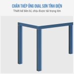Cụm bàn làm việc 4 người LBV70.1 240x120 - Vân gỗ Khung trắng