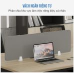 Cụm bàn làm việc 4 người LBV70.2 240x120 - Vân gỗ Khung đen