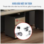 Cụm bàn làm việc 4 người LBV70.2 240x120 - Vân gỗ Khung đen - Ảnh 2