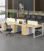 Cụm bàn làm việc 6 người LBV72.1 360x120 - Vân gỗ nhạt