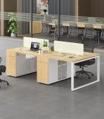 Cụm bàn làm việc 4 người LBV72.2 240x120 - Vân gỗ nhạt