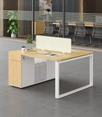 Cụm bàn làm việc 2 người LBV72.3 120x120 - Vân gỗ nhạt - Ảnh 2