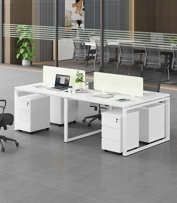 Cụm bàn làm việc 4 người LBV73.13 240x120 - Trắng