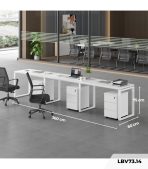 Cụm bàn làm việc 3 người LBV73.14 360x60 - Trắng