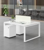 Cụm bàn làm việc 2 người LBV73.15 120x120 - Trắng