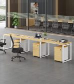 Cụm bàn làm việc 3 người LBV73.4 360x60 - Vân gỗ nhạt