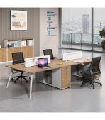 Cụm bàn làm việc 4 người LBV74.3 240x120 - Vân gỗ đậm