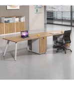 Cụm bàn làm việc 2 người LBV74.5 240x60 - Vân gỗ đậm