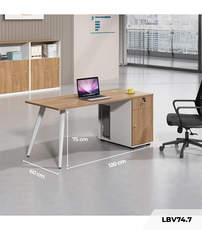 Bàn làm việc LBV74.7 120x60 - Vân gỗ đậm