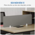 Cụm bàn làm việc 6 người LBV76.1 465x120 - Vân gỗ đậm
