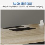 Cụm bàn làm việc 6 người LBV76.1 465x120 - Vân gỗ đậm