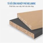 Cụm bàn làm việc 2 người LBV80.8 270x60 - Vân gỗ nhạt