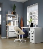 Bàn làm việc IKEA 1 Tủ LBV63.6 140x60 - Trắng