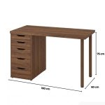 Bàn làm việc IKEA 1 Tủ LBV63.19 180x60 - Vân gỗ đậm