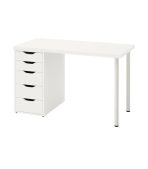Bàn làm việc IKEA 1 Tủ LBV63.6 140x60 - Trắng