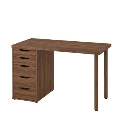 Bàn làm việc IKEA 1 Tủ LBV63.4 120x60 - Vân gỗ đậm