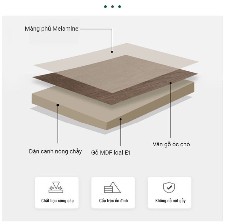 Cụm bàn làm việc 4 người LBV64.1 280x120 - Vân gỗ nhạt