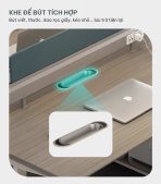 Cụm bàn làm việc 4 người LBV66.1 240x120 - Vân gỗ nhạt