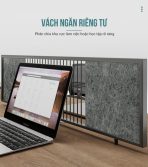 Cụm bàn làm việc 4 người LBV67.1 240x120 - Vân gỗ đậm