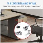 Cụm bàn làm việc 6 người LBV69.1 400x120 - Vân gỗ nhạt