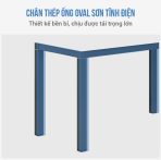 Cụm bàn làm việc 6 người LBV69.1 400x120 - Vân gỗ nhạt