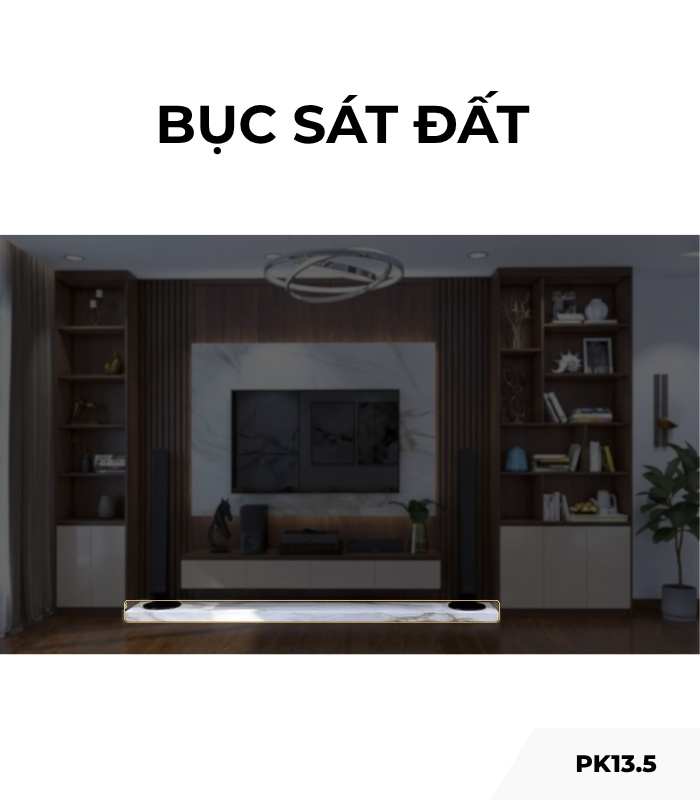 Bục sát đất Laminate PK13.5 320x50 - Vân đá