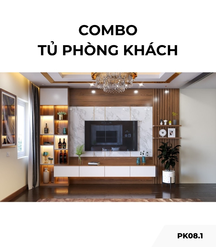 Combo tủ phòng khách PK08.1