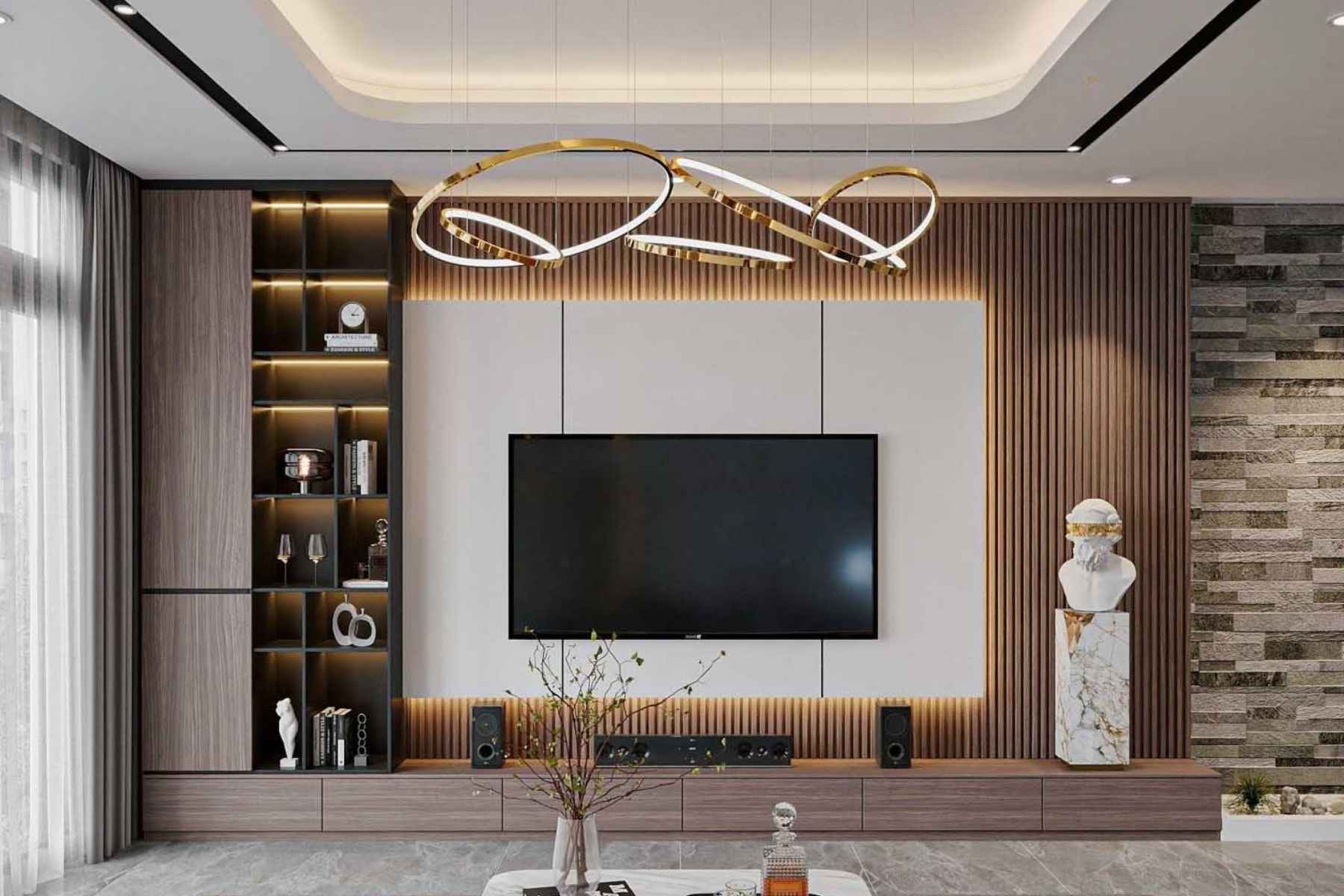 Tủ trang trí gỗ PK04.3