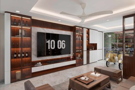 Tủ trang trí cánh Gỗ kết hợp Khung nhôm Kính màu PK14.3 500x280 - Gỗ kết hợp Trắng