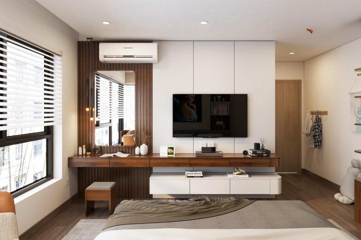 Tủ tivi treo PK15.3 210x25 - Trắng