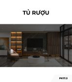 Tủ rượu cánh Khung nhôm Kính màu PK17.3 100x240 - Gỗ