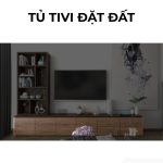 Tủ trang trí gỗ PK12.3 70x150 - Gỗ đậm