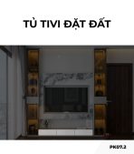 Tủ tivi đặt đất PK07.2 300x25 - Ghi nhạt