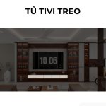 Tủ tivi treo PK14.2 290x25 - Gỗ kết hợp Trắng