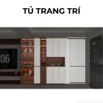 Tủ trang trí cánh Gỗ kết hợp Khung nhôm Kính màu PK14.3 500x280 - Gỗ kết hợp Trắng