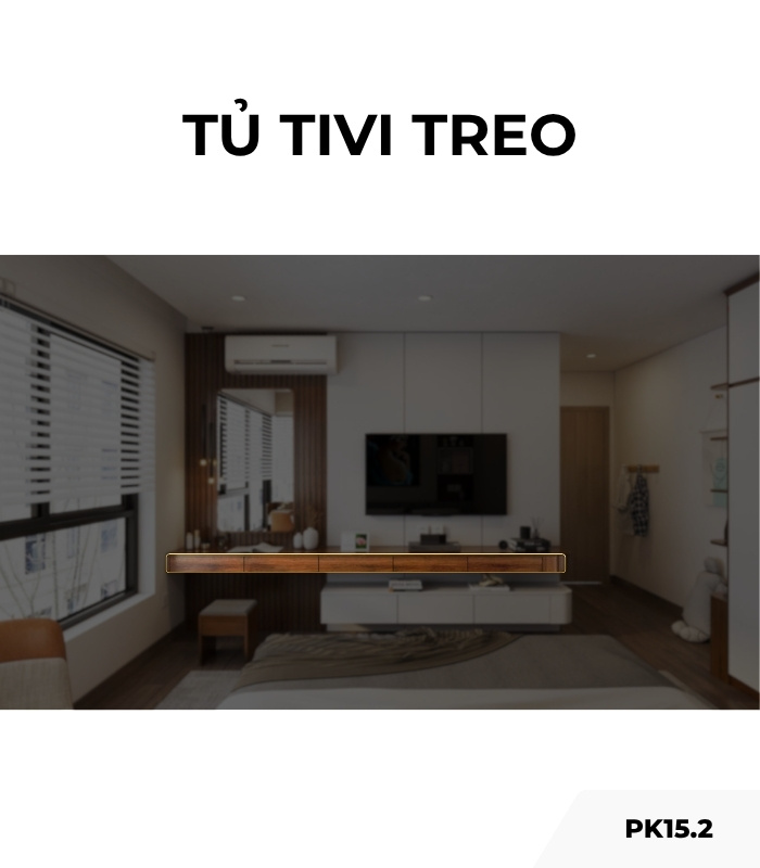 Tủ tivi treo PK15.2 330x15 - Gỗ