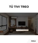 Tủ tivi treo PK15.3 210x25 - Trắng