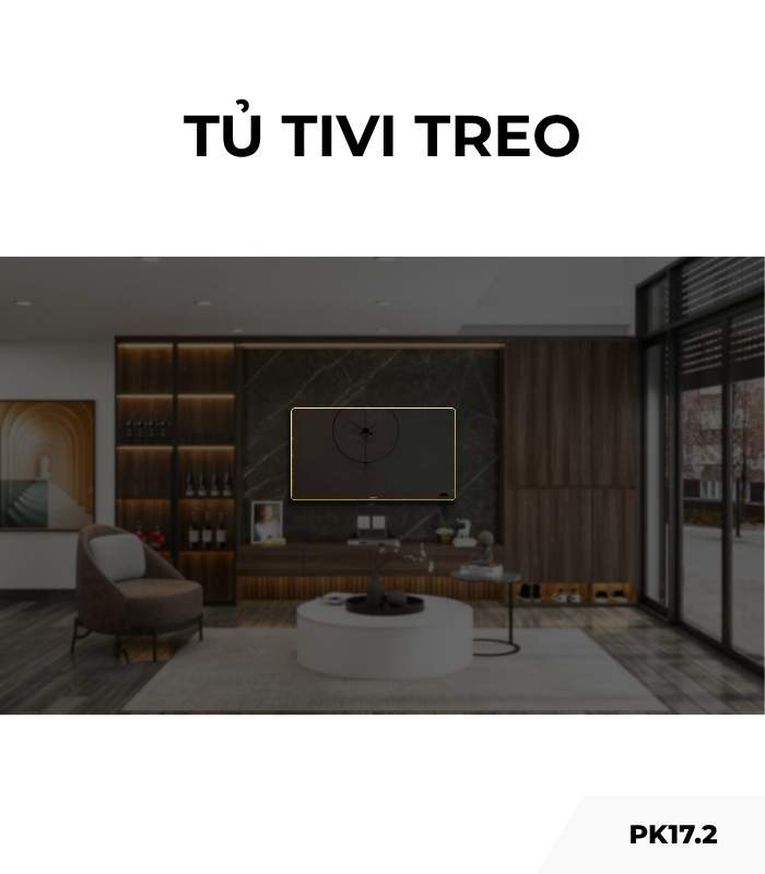 Tủ tivi treo PK17.2 220x25 - Gỗ