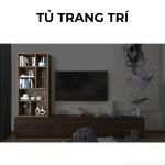 Tủ trang trí gỗ PK12.3 70x150 - Gỗ đậm