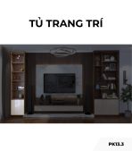 Tủ trang trí gỗ PK13.3 60x260 - Gỗ kết hợp Be nhạt