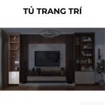 Tủ trang trí gỗ PK13.3 60x260 - Gỗ kết hợp Be nhạt