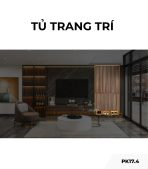 Tủ trang trí gỗ PK17.4 110x240 - Gỗ