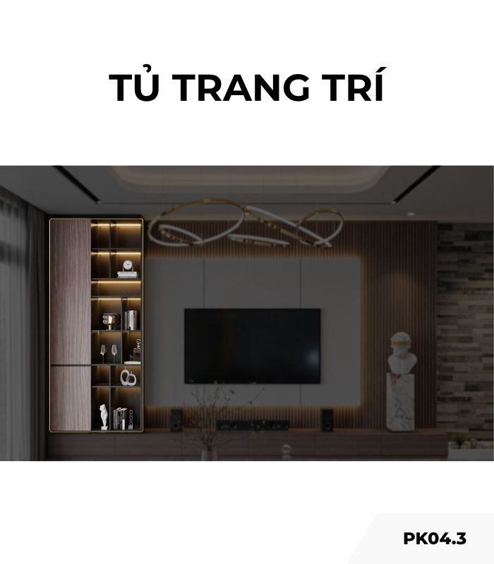Tủ trang trí gỗ PK04.3