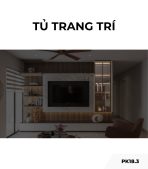 Tủ trang trí cánh Khung nhôm Kính màu PK18.3 70x220 - Gỗ