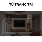 Tủ trang trí cánh Khung nhôm Kính màu PK18.3 70x220 - Gỗ