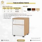 Tab Di Động 2 Ngăn TDD10.1 35x48x60 - Vân gỗ đậm