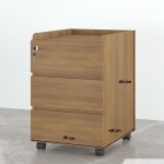 Tab Di Động 3 Ngăn TDD07.1 35x48x60 - Vân gỗ đậm