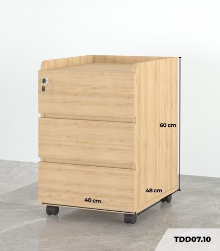 Tab Di Động 3 Ngăn TDD07.10 40x48x60 - Vân gỗ