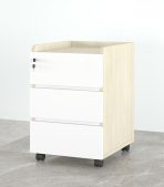Tab Di Động 3 Ngăn TDD07.6 35x48x60 - Vân gỗ nhạt + Trắng